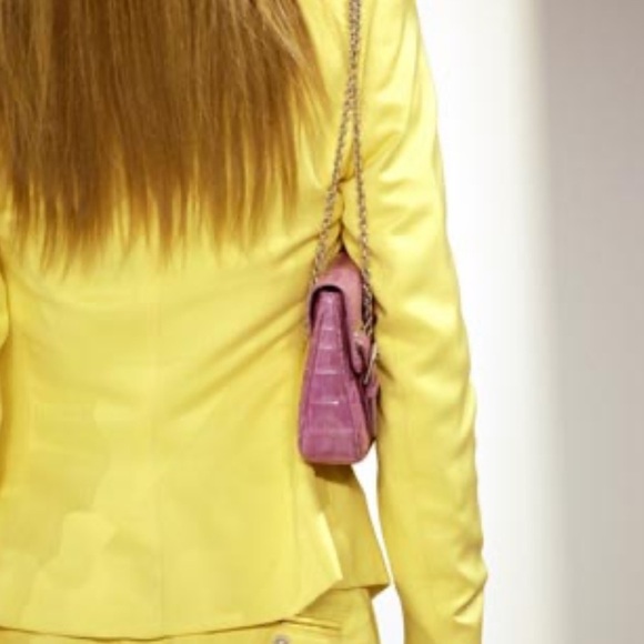 Ralph Lauren Collection Ricky Bag Lizard Pink Chain Shoulder Purse Y2k 09s $12K - Picture 9 of 15